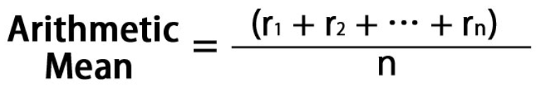 Arithmetic mean formula
