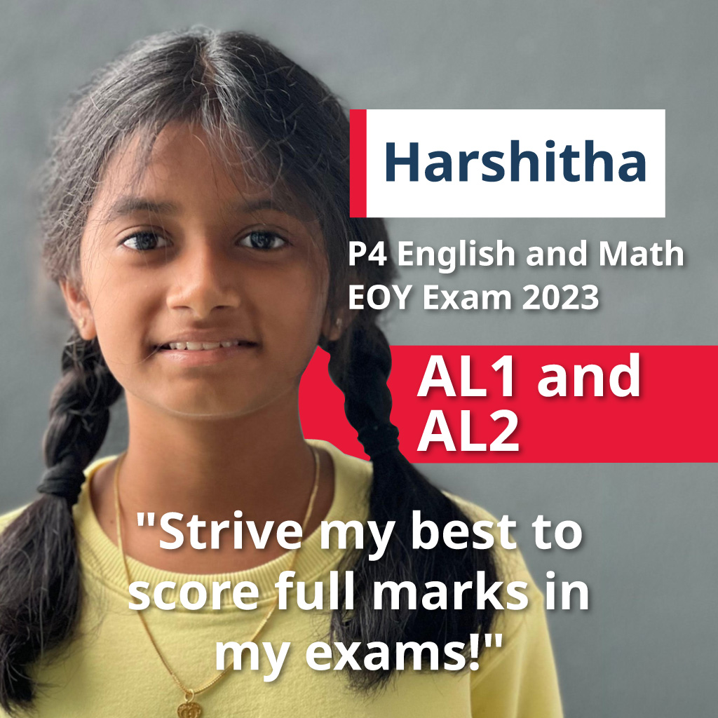 SUCCESS 017: Harshitha P4 EOY Exam English and Math