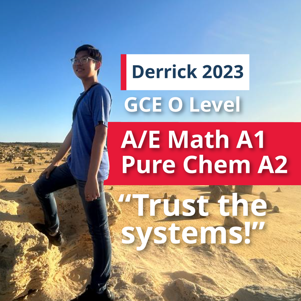 SUCCESS 020: Derrick O Level A Math, E Math, Pure Chemistry