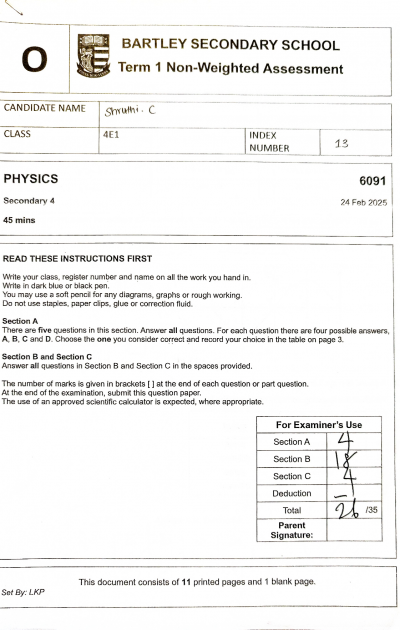 S4 EX Pure Physics 74% A2